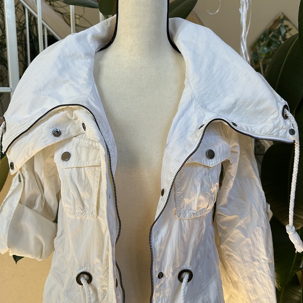 Zara White Spring Jacket With Adjustable Sleeves … - image 8